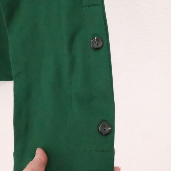J. Jill Ponte Button Sleeve Boatneck Top Womens Size S Green Minimalist Comfort - Picture 3 of 10